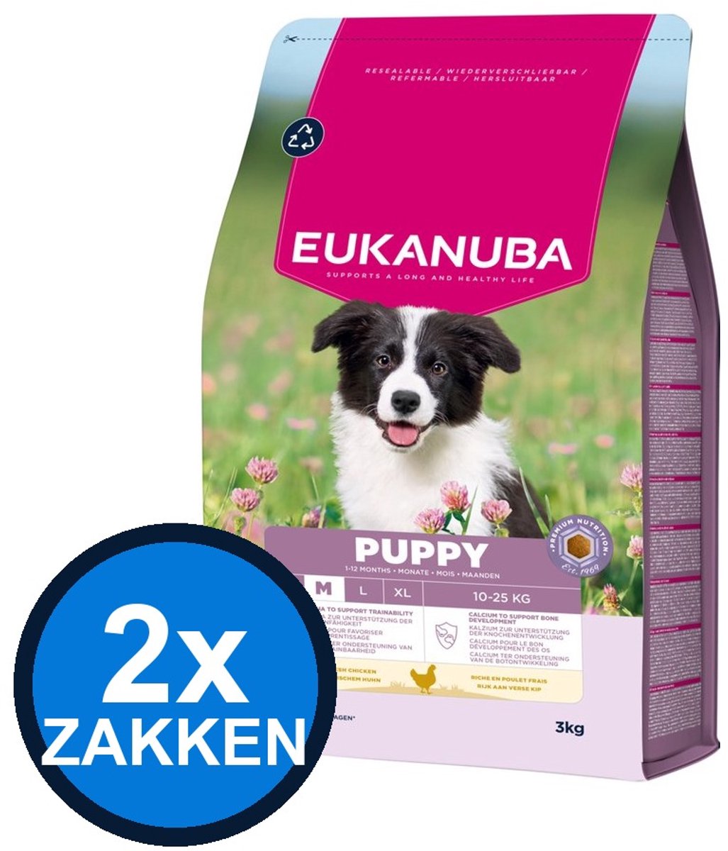 Eukanuba Eukanuba - Life Care Dog Puppy Medium Chicken - Hondenvoer Droogvoer - 3 kg