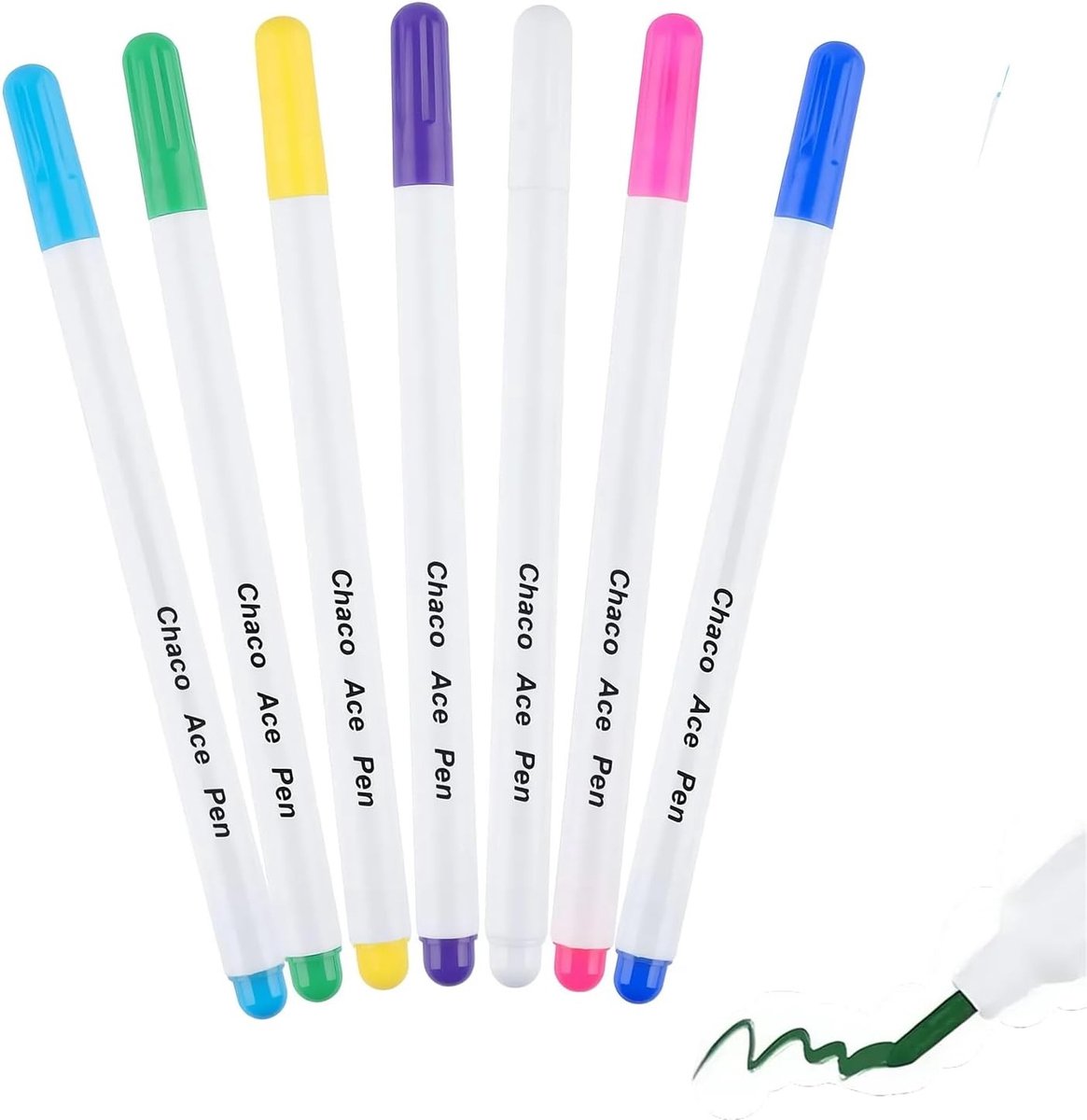 Textielmarkers Set - 7 Kleuren - Uitwisbare Inkt - Nauwkeurige Vezelpunt - Voor Creatieve Hobby's