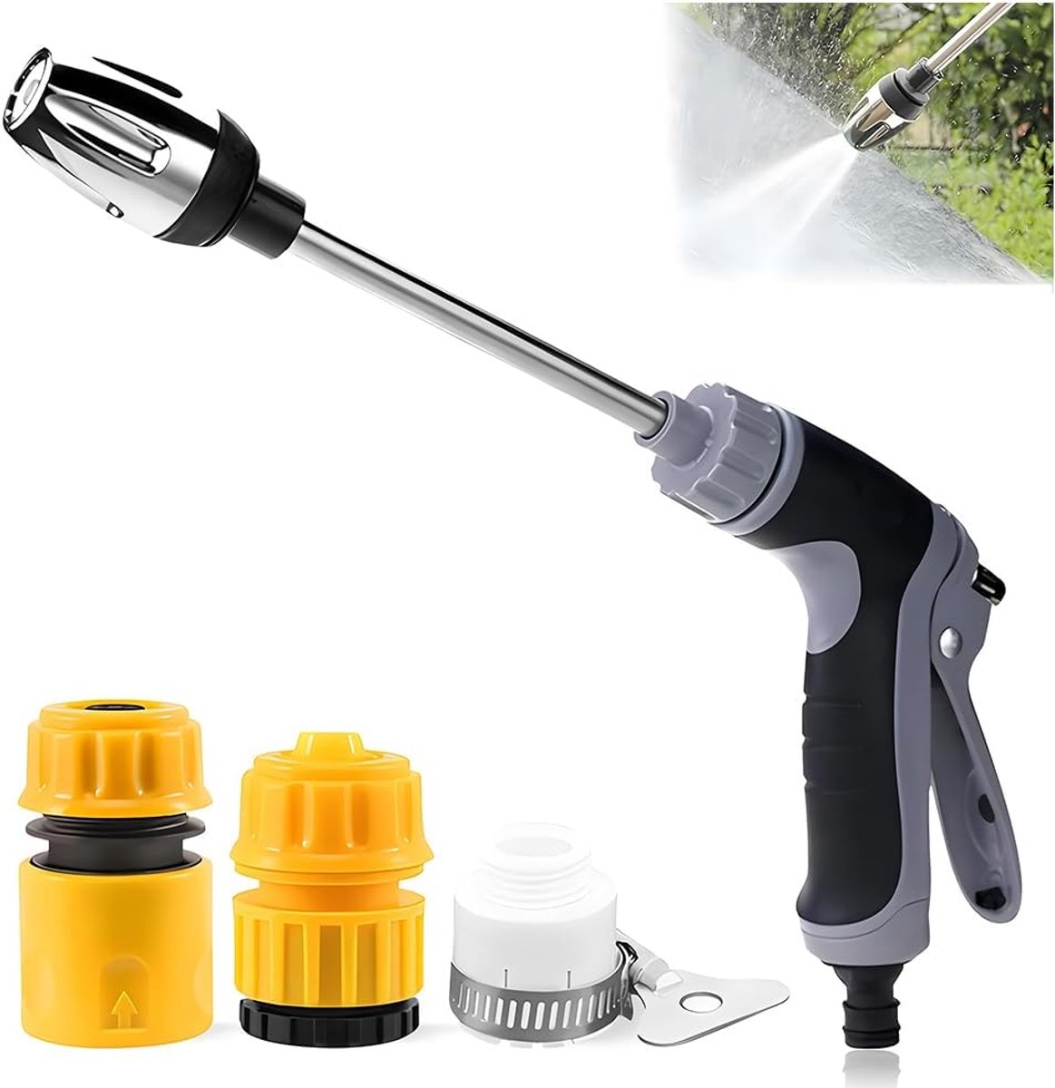 Thijox - Pistola de Alta Presión voor Manguera, Compacte Hogedrukreiniger met Accessoires voor Auto, Tuin & Terras – Ideaal voor Thuisgebruik