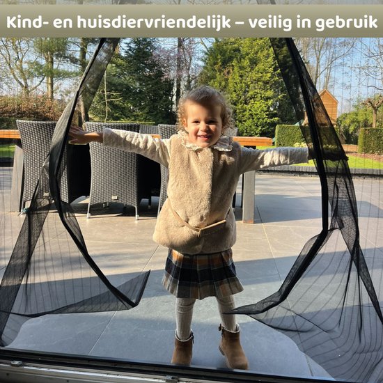 MijnVliegengordijn.nl - Premium Magnetisch Vliegengordijn 2026 - 140x240 cm - Hordeur voor enkele & dubbele tuindeuren - Zelfsluitend - Met klittenband - A-kwaliteit - Kind en diervriendelijk — afbeelding 5