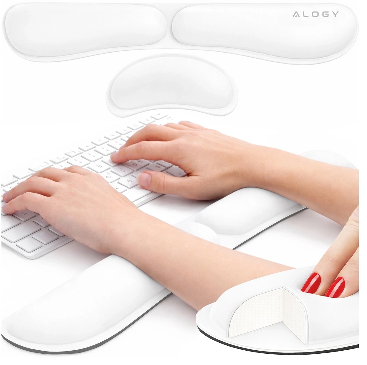 Ergonomische Polssteun Set voor Toetsenbord & Muis - Memory Foam