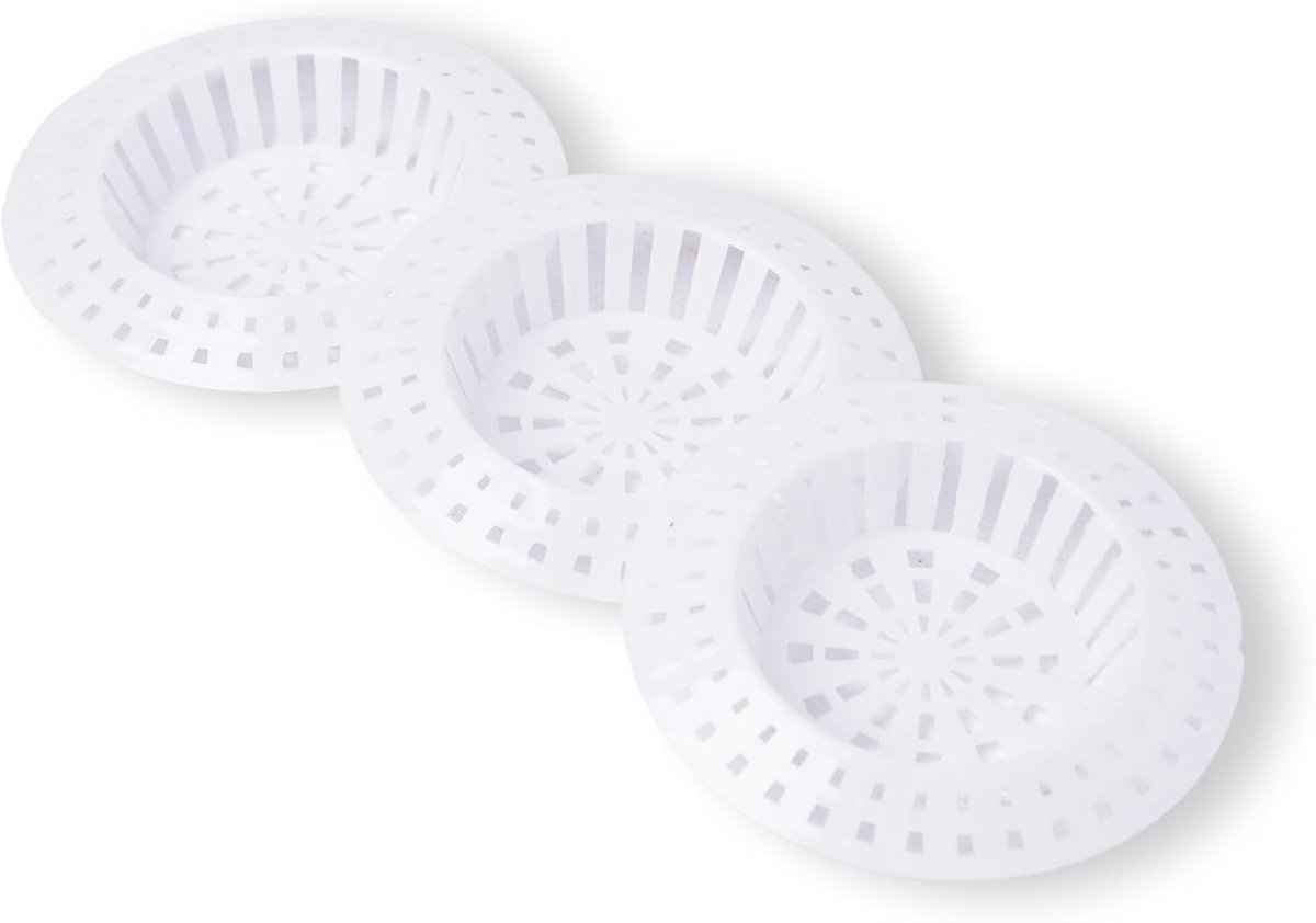 Afvoerfilter 7,5cm - Wit Plastic - Lichtgewicht - Voorkomt verstoppingen - SnelShoppen
