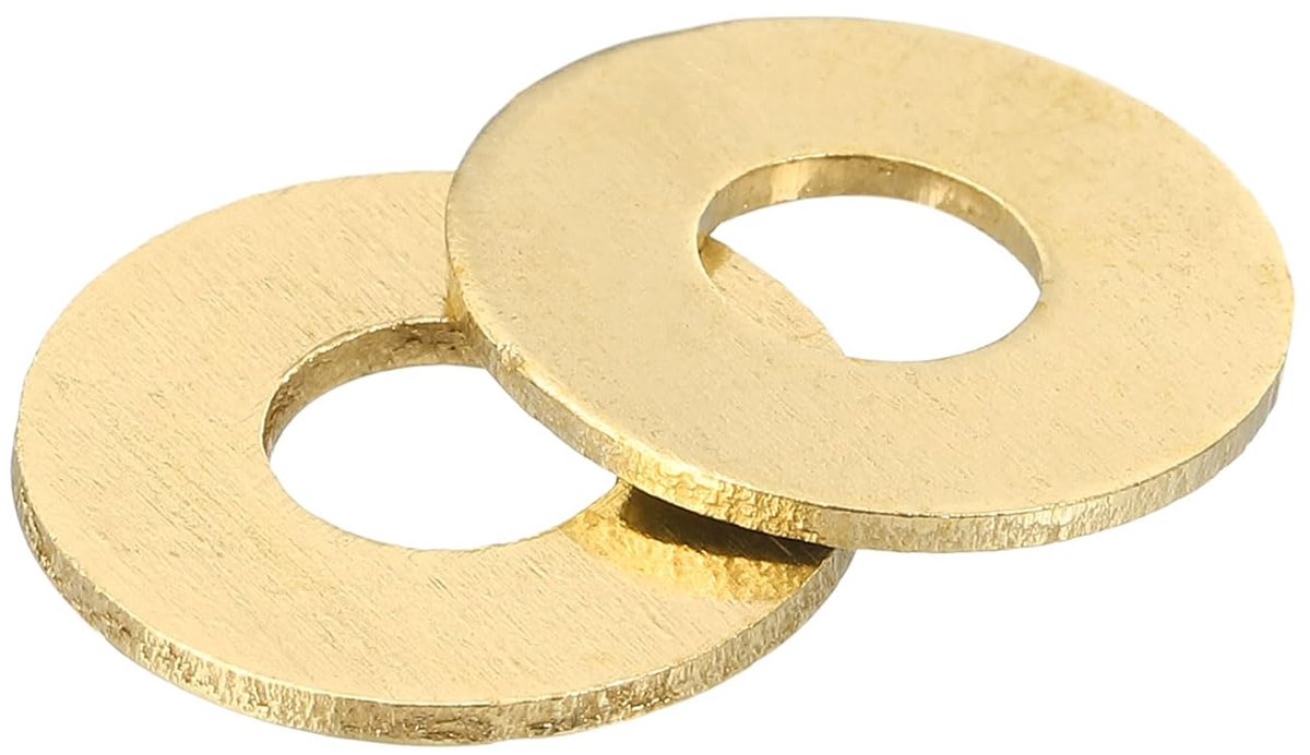 Platte afdichting, 50 stuks messing ringen, platte afdichtingen 16 mm OD 1 mm dik, metalen afdichtring voor schroeven, bouten, moeren