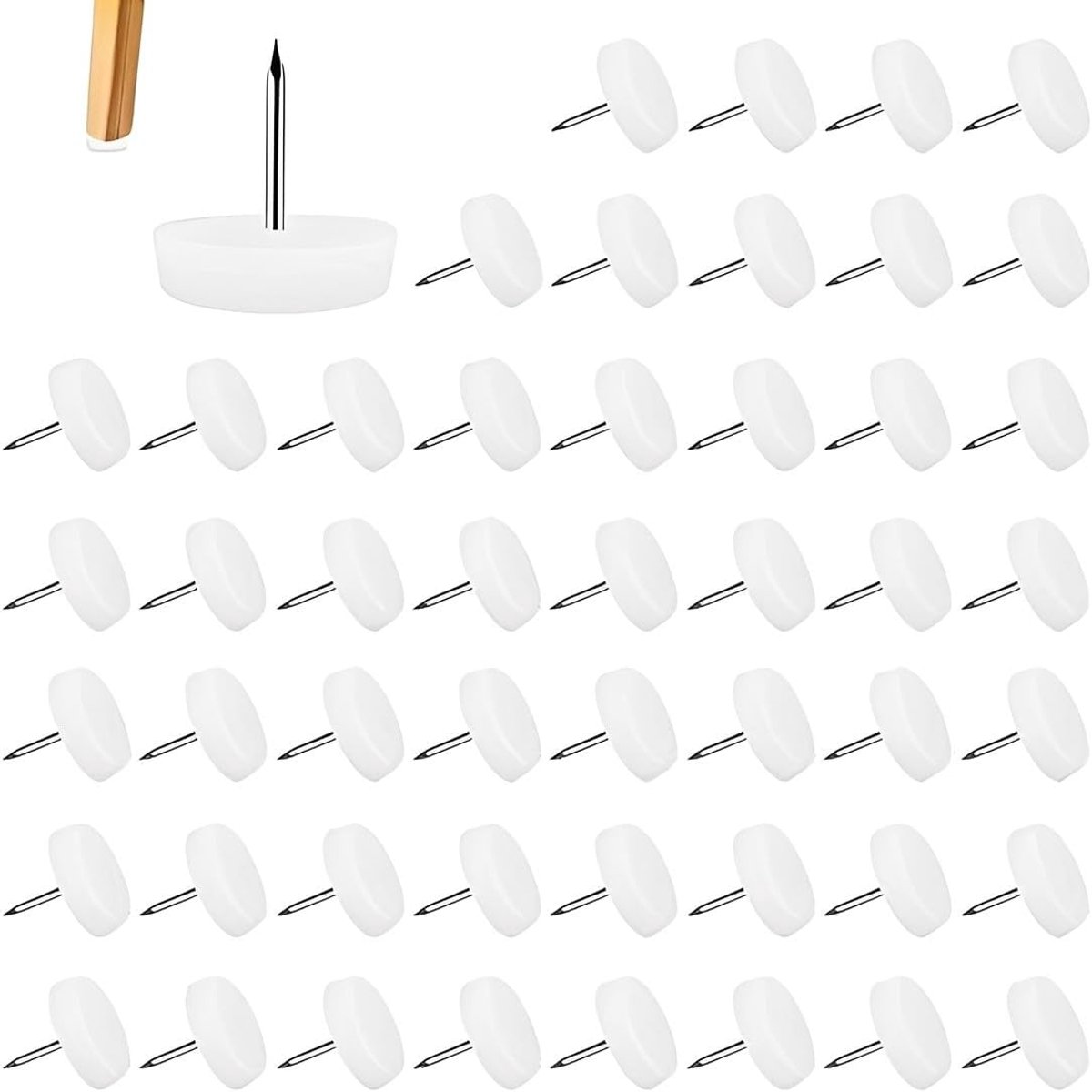 100 paar meubelkussens, kunststof stoelpootdoppen, meubelspijkers, robuuste en antislip meubelbeschermpads