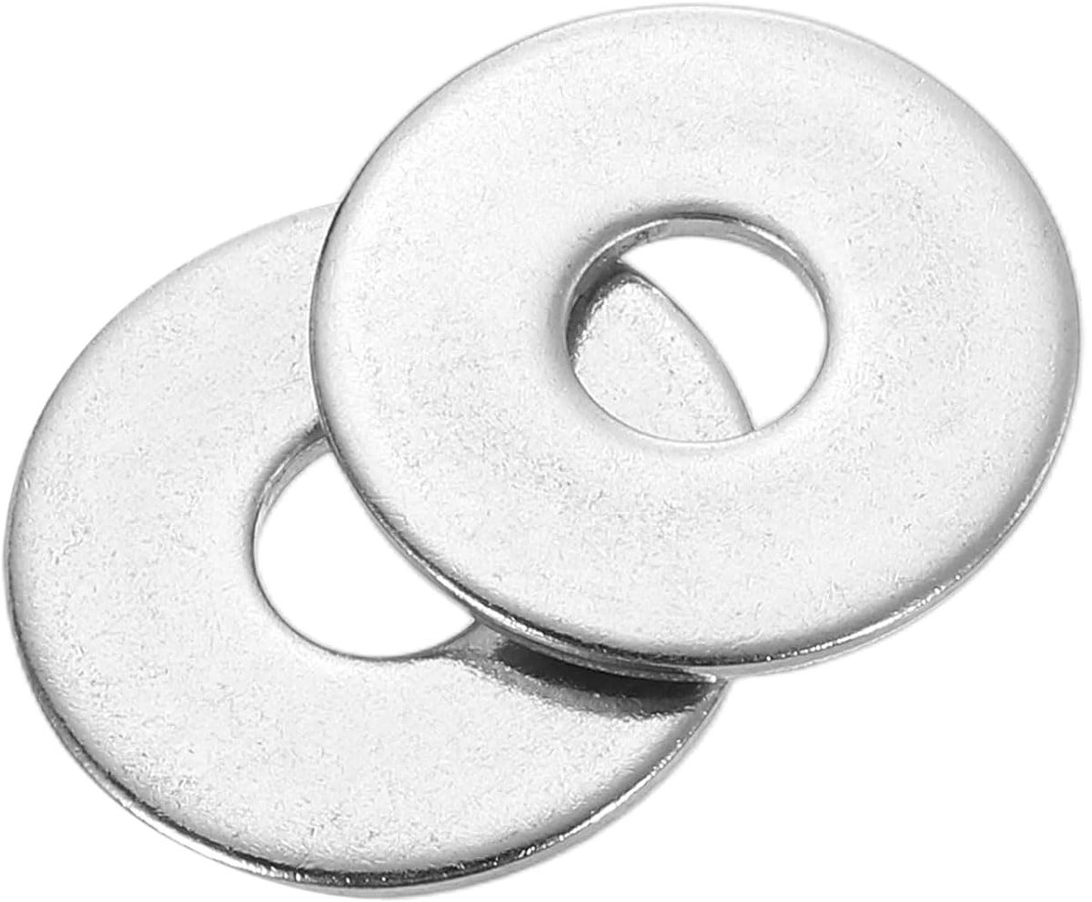 Platte ringen 304 roestvrij staal 6,4 mm binnendiameter x 20 mm buitendiameter x 1,5 mm dikte voor schroeven, fabrieken, reparaties, winkels, zilver