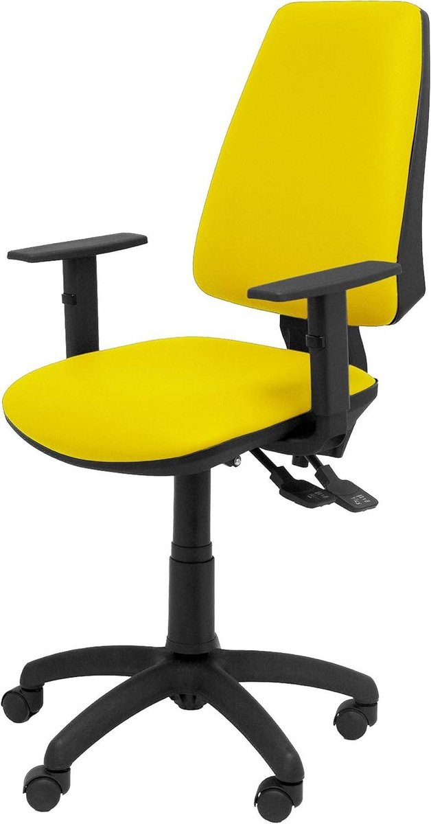 Bureaustoel - Ergonomische stoel - Comfortabel werken - Synchro-mechanisme - 94-108 cm hoog - Geel
