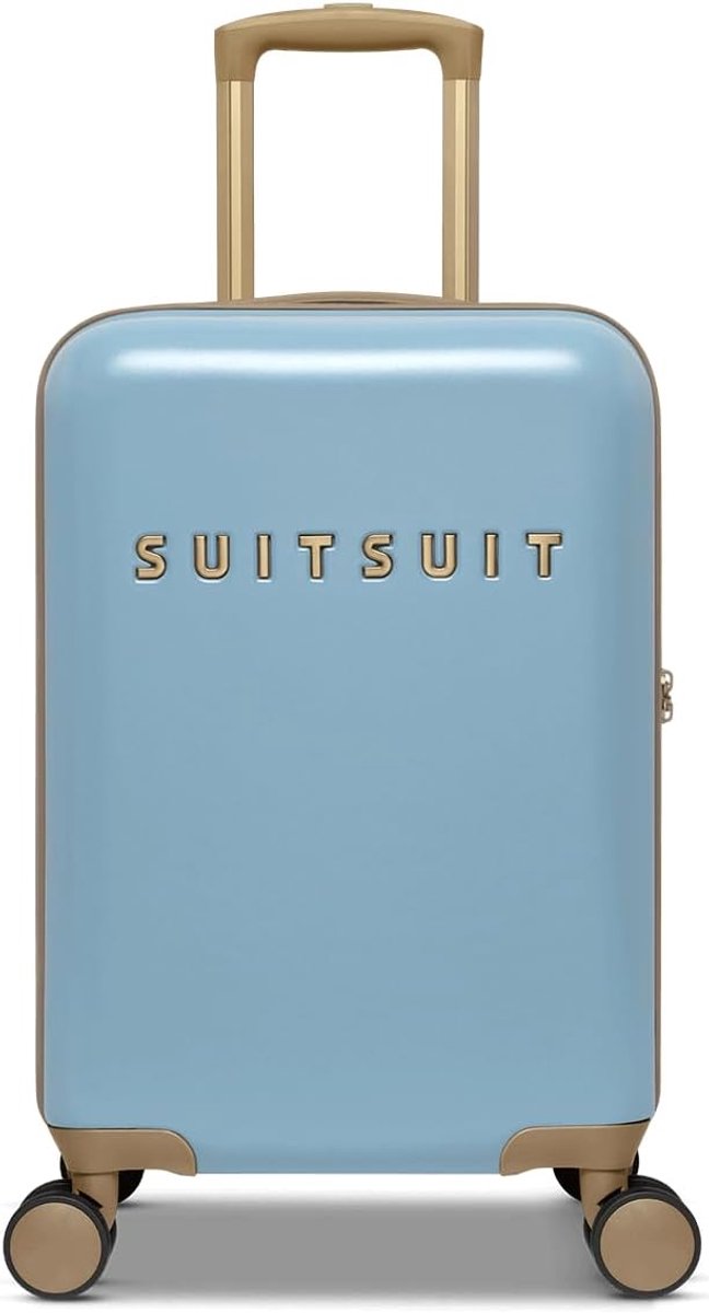 SnelShoppen - Lichtgewicht Carry-on Koffer 55x35x20 cm - Robuust Handbagage - Perfect voor Weekendjes Weg en Stedentrips - Borrowed Blue