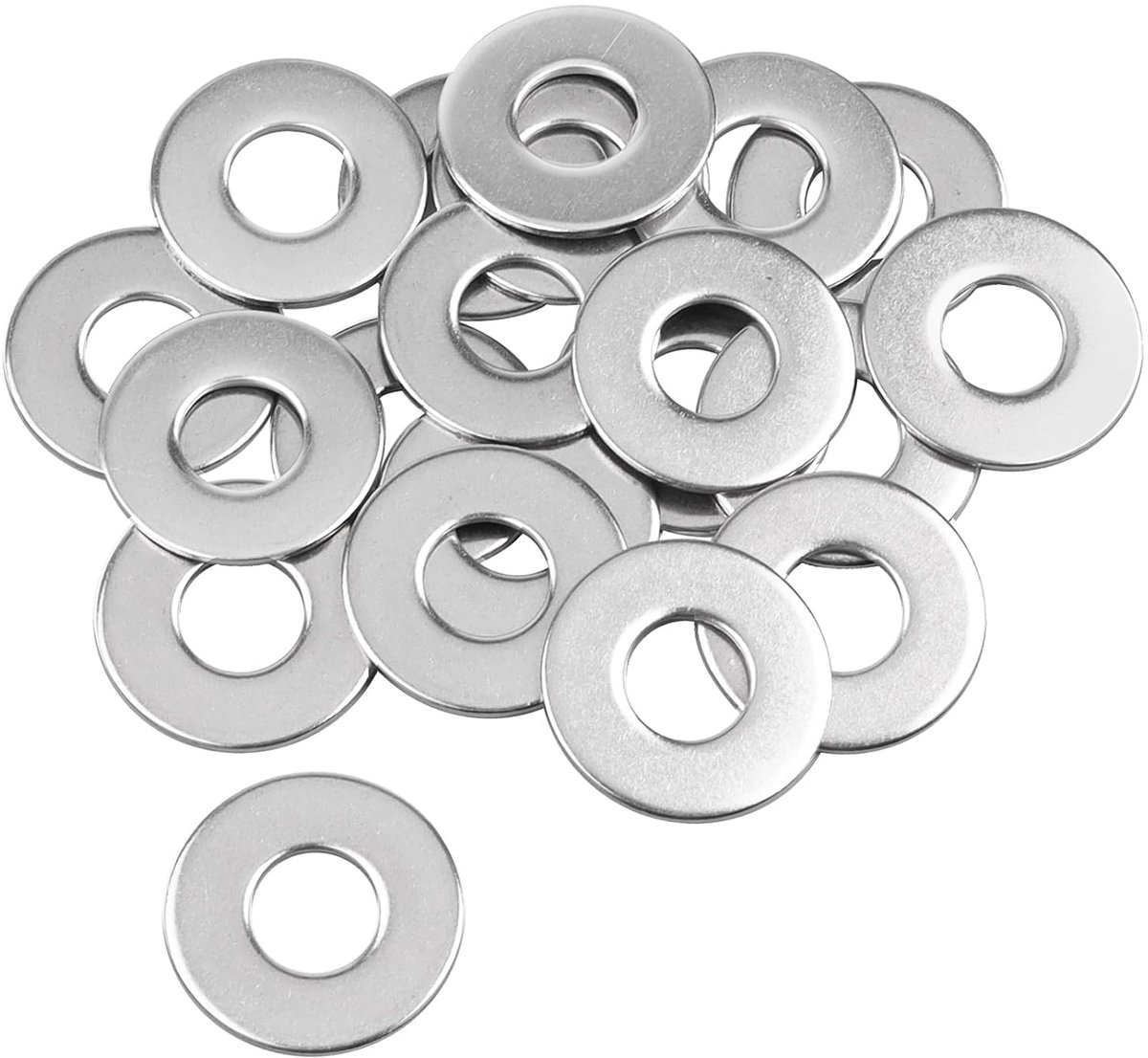 Ringen van metaal, M10 x 25 mm, 20 stuks, roestvrij staal voor schroeven en schroefdraadschroeven