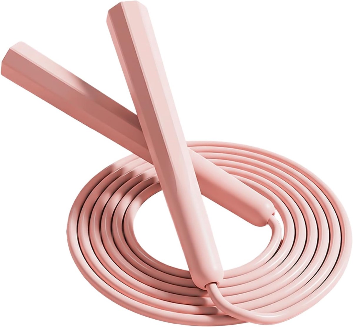 Springtouw, 3 m x 5 mm, pvc, met antislip handgrepen, touwspringen voor dames, heren en kinderen bij het afvallen, crossfit fitnessoefeningen
