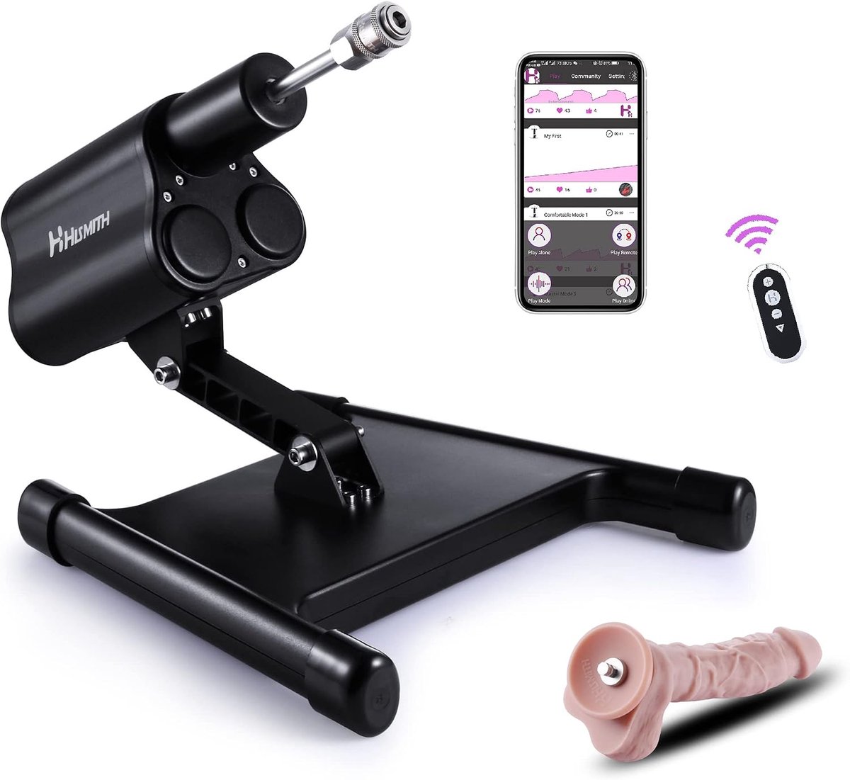 Sexmachine - Compact en krachtig - Met KlicLok dildo - Voor ultiem genot - SnelShoppen