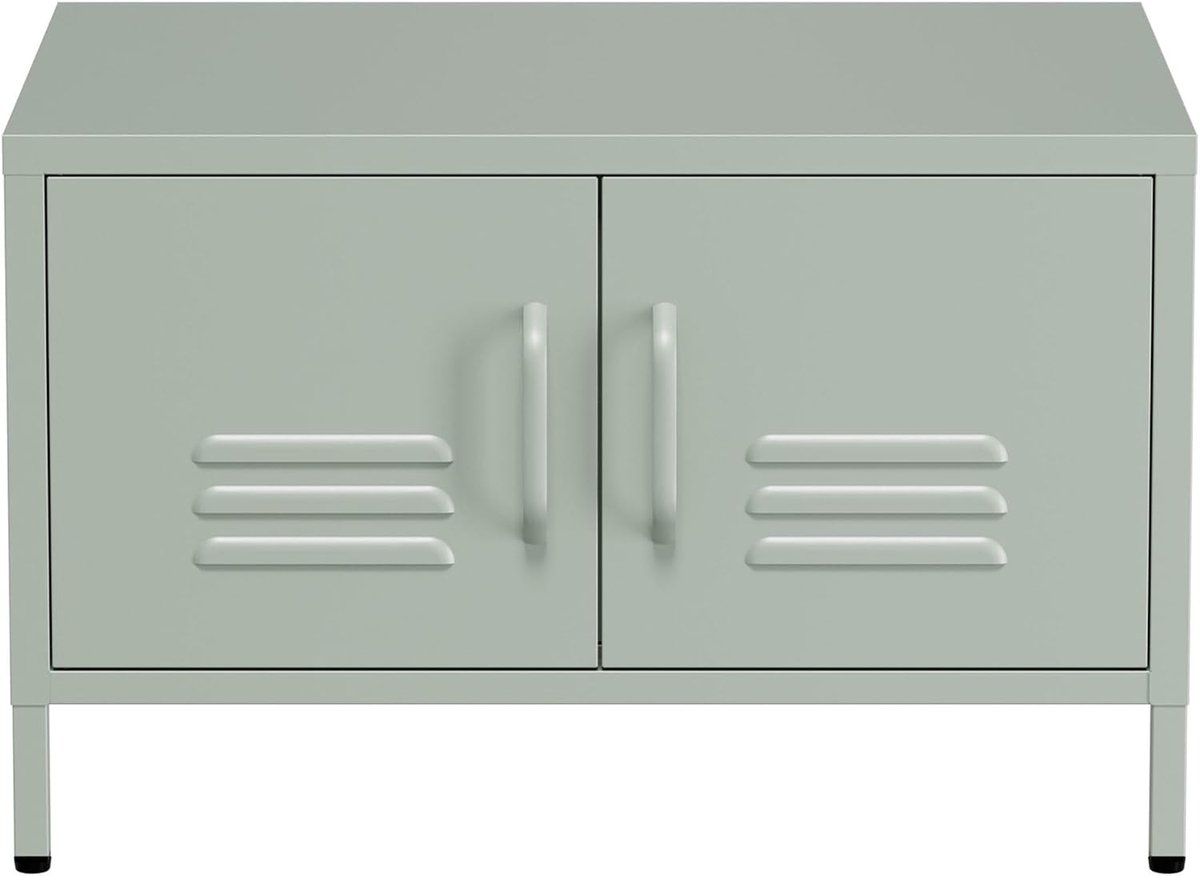 Salontafel 68x50x43.5cm - Groen met metalen frame - Ideale opbergoplossing voor tuingereedschap - SnelShoppen