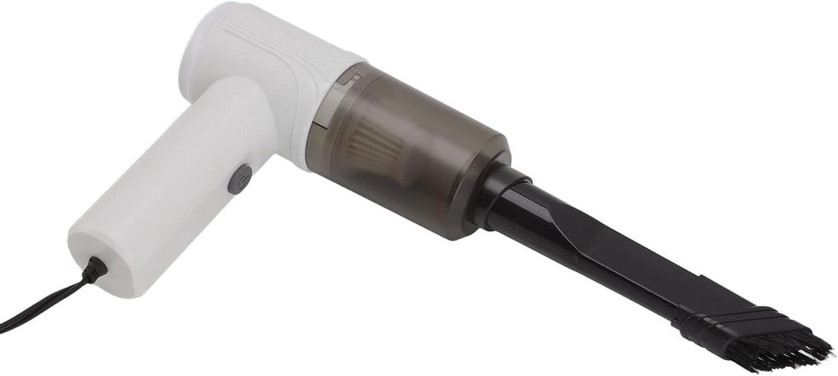Kleine Stofzuiger - Handstofzuiger Auto - Auto Interieur Reinigen - Wasbaar Filterscherm - 12 Volt - Wit