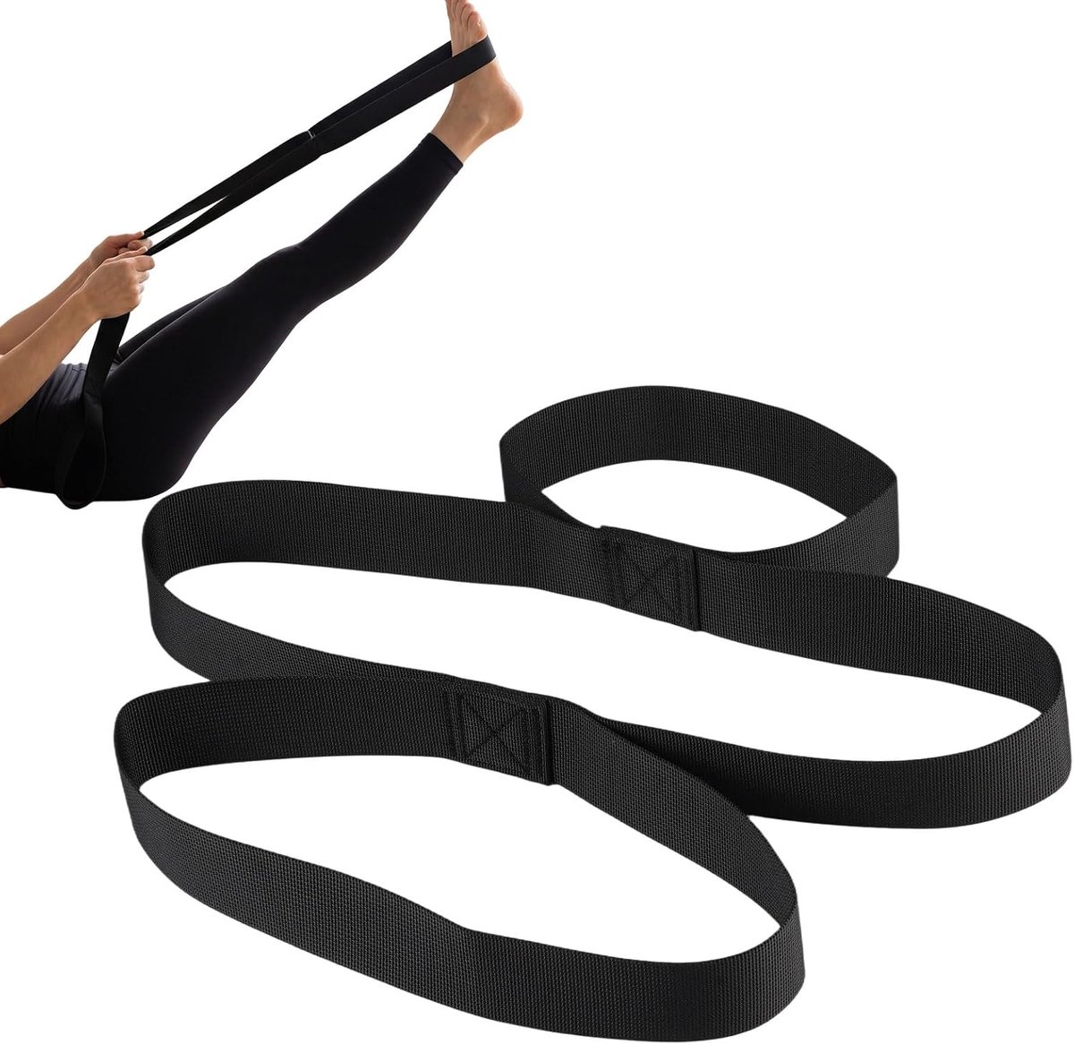 Rekband lus 75 cm - stretchhulp 3,8 cm - duurzame pijntherapie - ideaal voor yoga - SnelShoppen