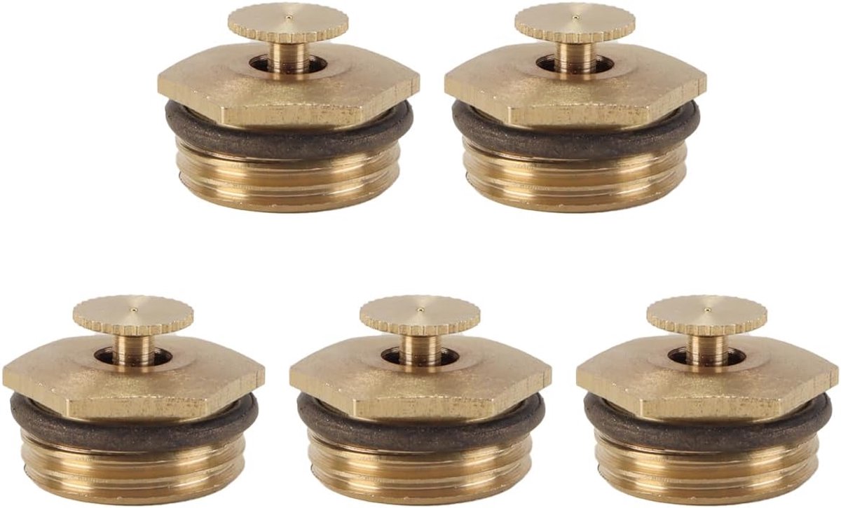 Messing sproeikoppen 1/2 inch - verstelbaar en duurzaam - voor waterbesparende tuinirrigatie - 5 stuks - SnelShoppen