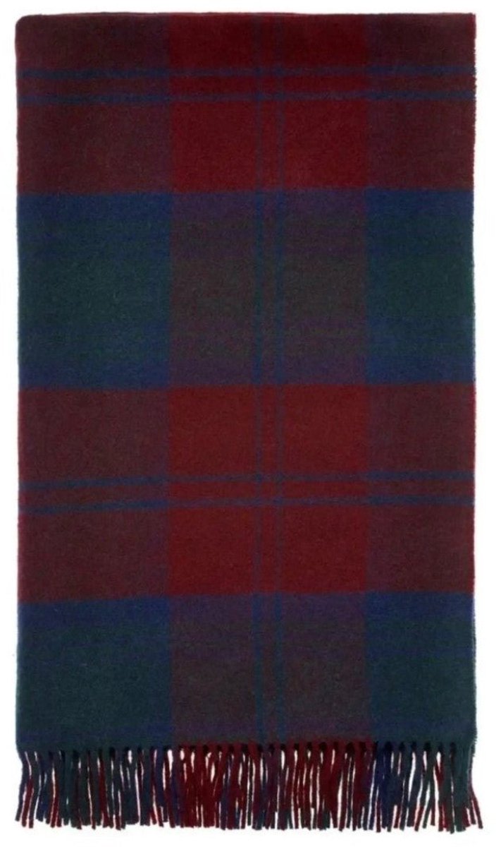 Bronte by Moon Plaid Tartan Lindsay - Merino Lamswol - 140x185 - Bronte by Moon Rood