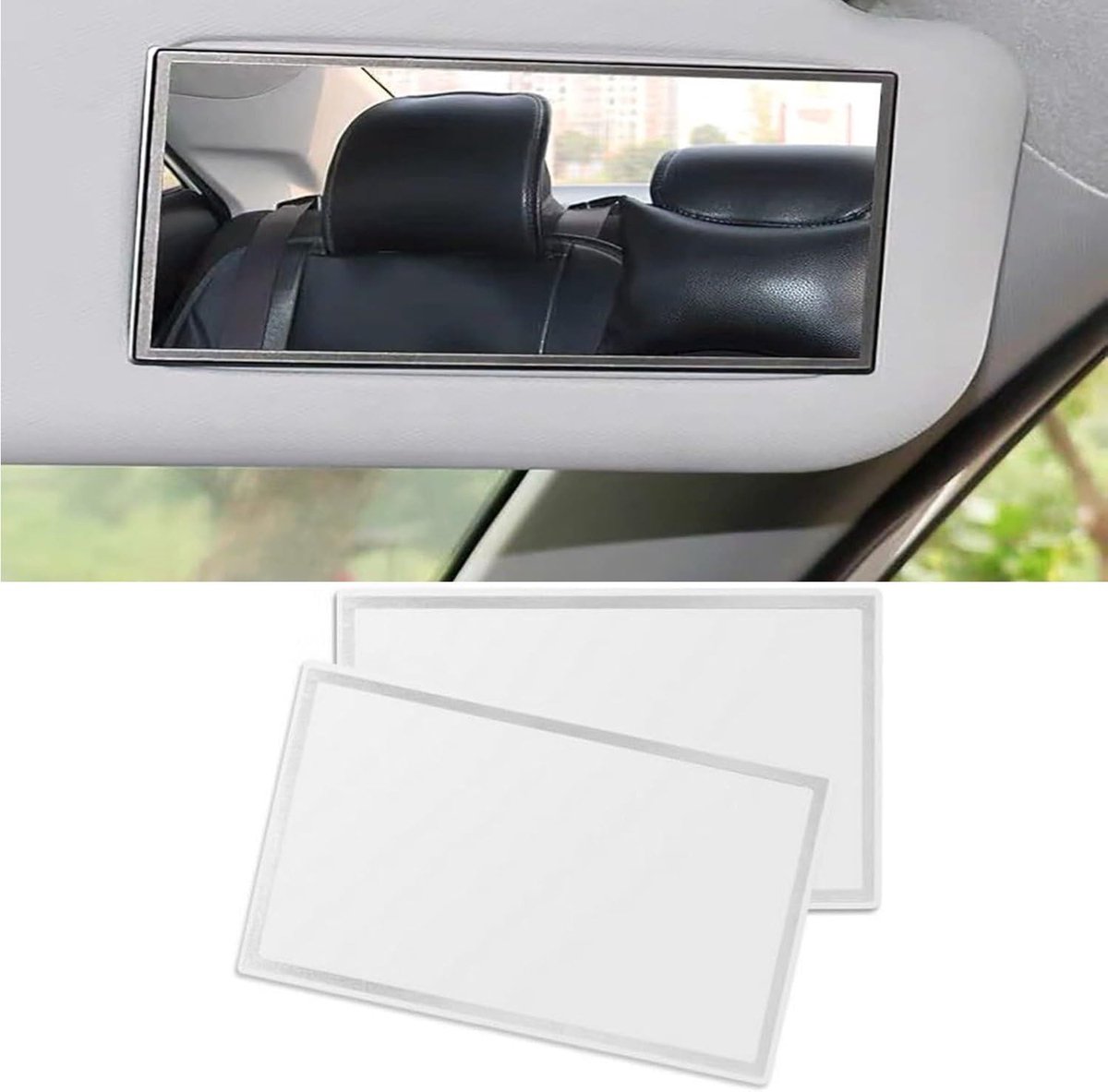 Auto Make-up Spiegel 15 x 8 cm - HD Cosmische Spiegel - Universeel voor Zonnevisier - Ideaal voor Make-up Touch-ups - SnelShoppen