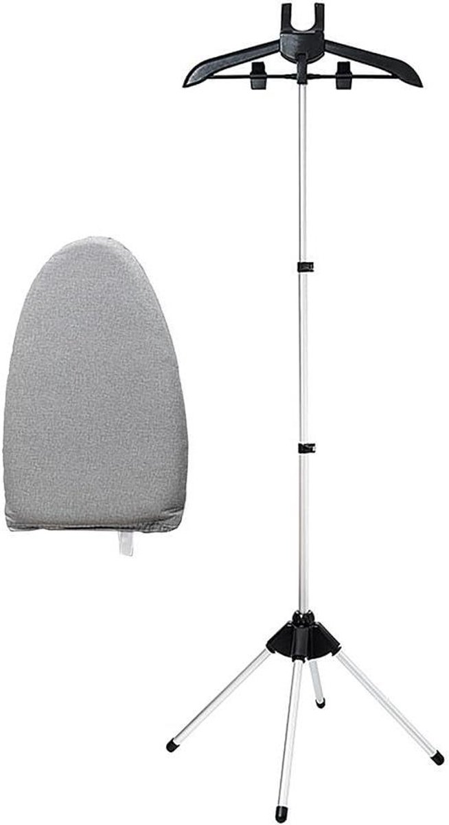 Kledingstoom Standaard - Stoomrek Kleding - Kleding Stomen - Verstelbaar en Opvouwbaar - 160 cm - Zwart