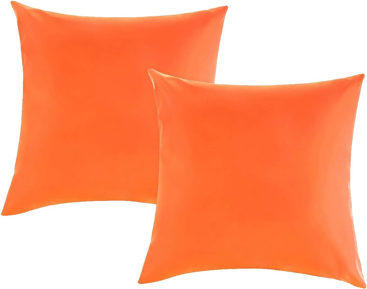 Waterdichte Buiten Kussenhoezen 45x45cm - PVC Coated Oranje - All-weather Bescherming - Perfect voor Tuin - SnelShoppen