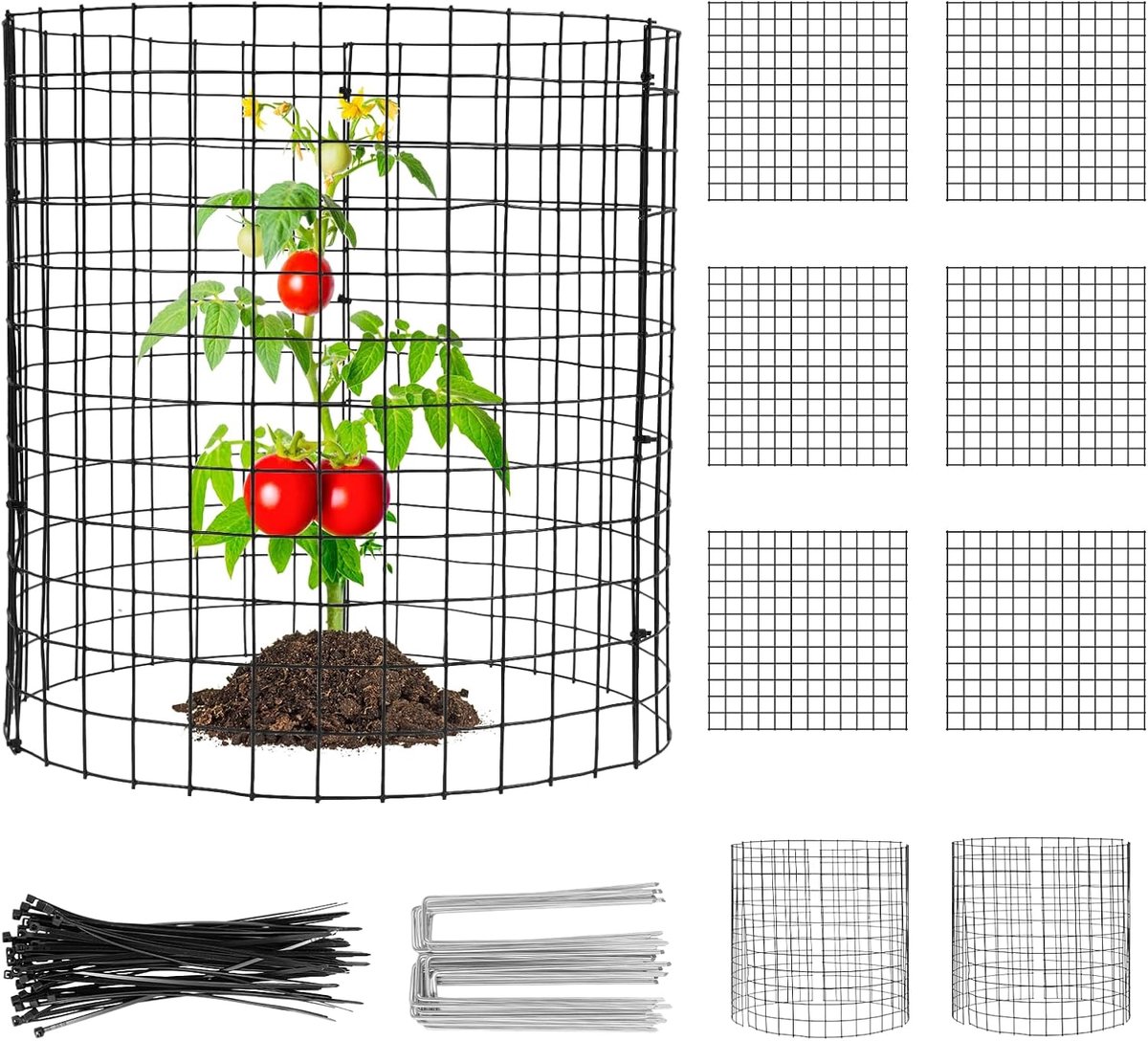 Plantbescherming - 42 x 42 cm - Draadframe met grondsteken - Beschermt planten tegen dieren - ShopVlot