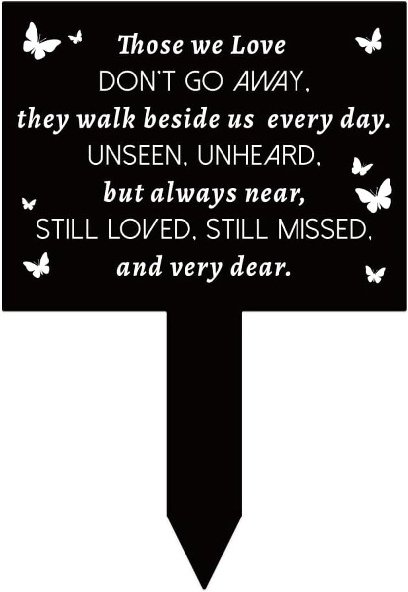 Memorial tuin spel - vlinder herdenkingsplaat - acryl waterdicht - voor tuin graf decoratie - ShopVlot