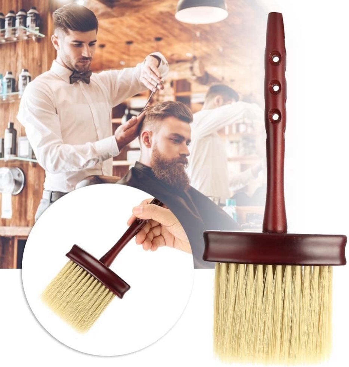 Haarstyling Borstel - Professionele Scheerkwast - Voor Haarverzorging en Styling - Perfect voor Kappers - ShopVlot