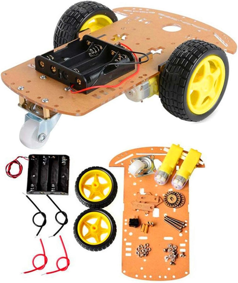 2WD Motor Smart Car Chassis voor Arduino - met 2 versnellingsbakmotor en batterijbox