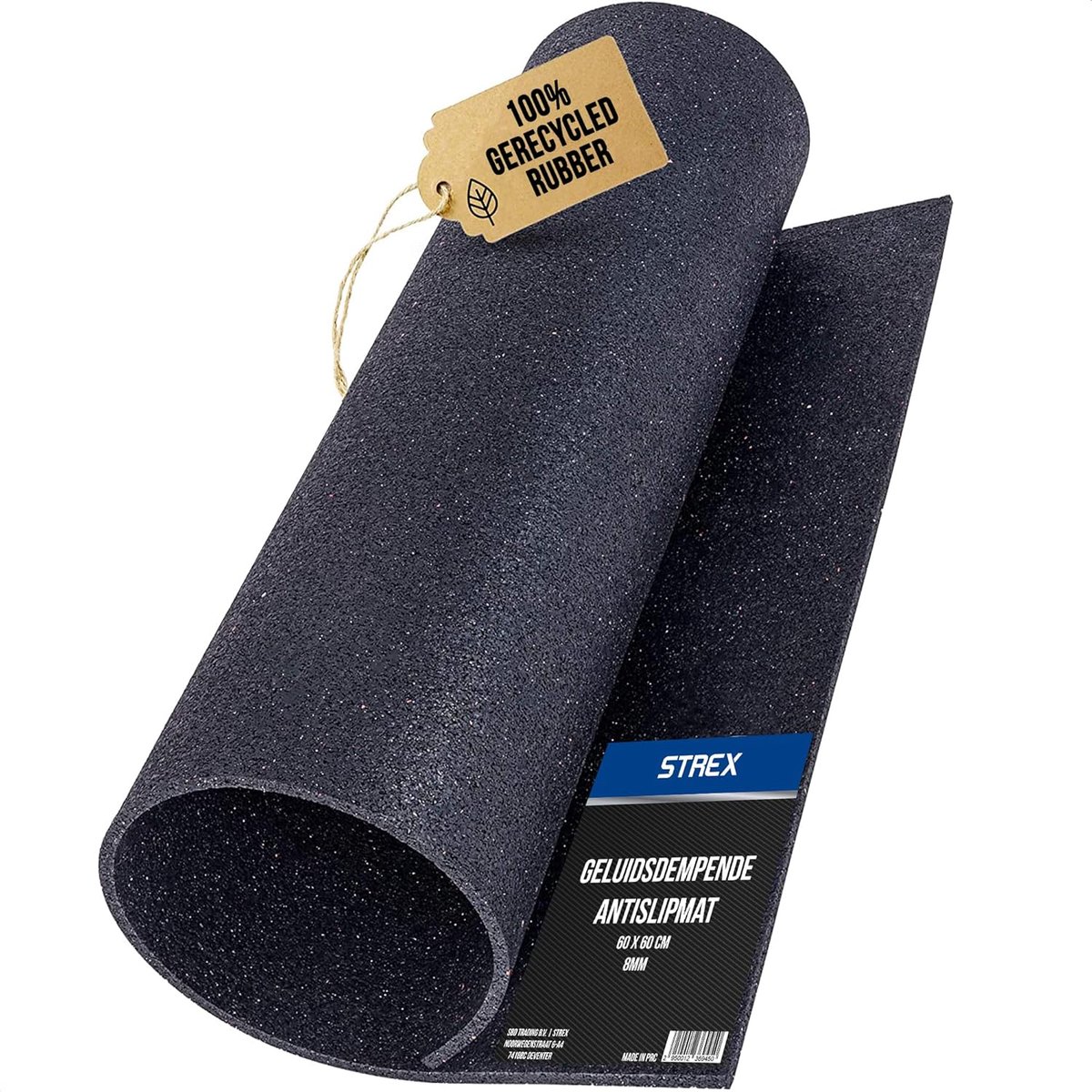 Anti-vibratie mat wasmachine 60 x 60 cm - rubber - geluidsreducerend - voorkomt lawaai - SnelShoppen