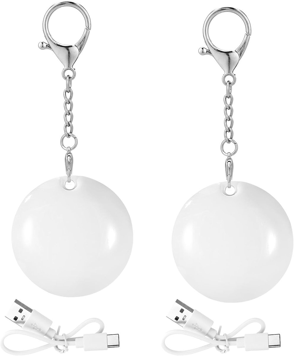 2st Portemonneelampjes met Aanraaksensor, Oplaadbaar Sleutelhangers met Aanraaksensor voor Handtas Grappige Decoratieve Accessoires voor Dames