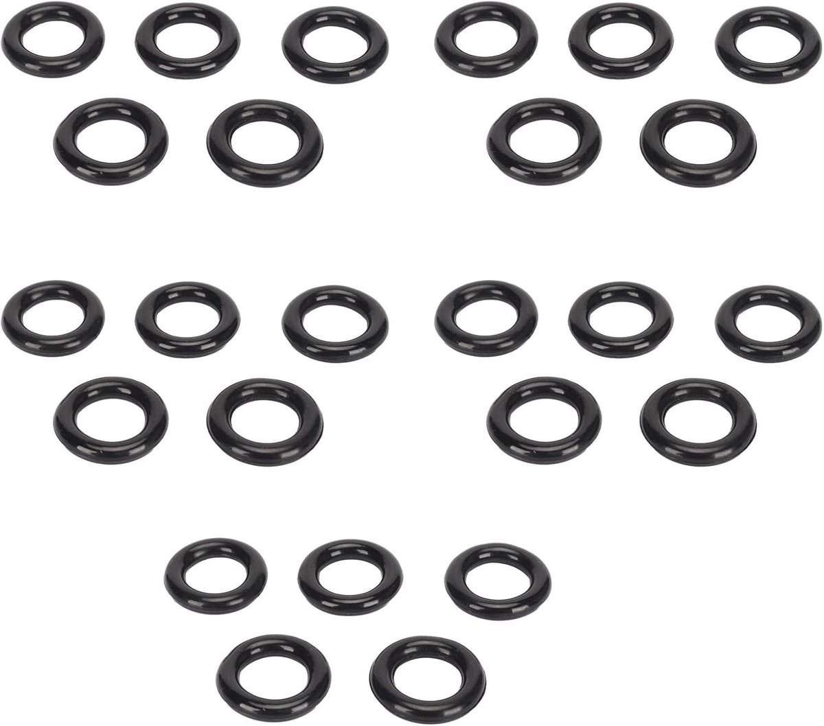 Winder Rubber Tyre Rings 25 stcs Flexibele elastische vervangende zwarte spoelwinderer voor naaimachines Industrieel gebruik