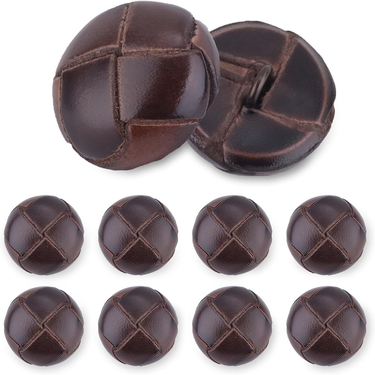 Knopen met schacht, 22 mm ronde vintage voetbalknopen om te naaien, decoratieve bevestigingsmiddelen voor blazer pak, jurk, jas, uniforme jas, knutselaccessoire (10 stuks)