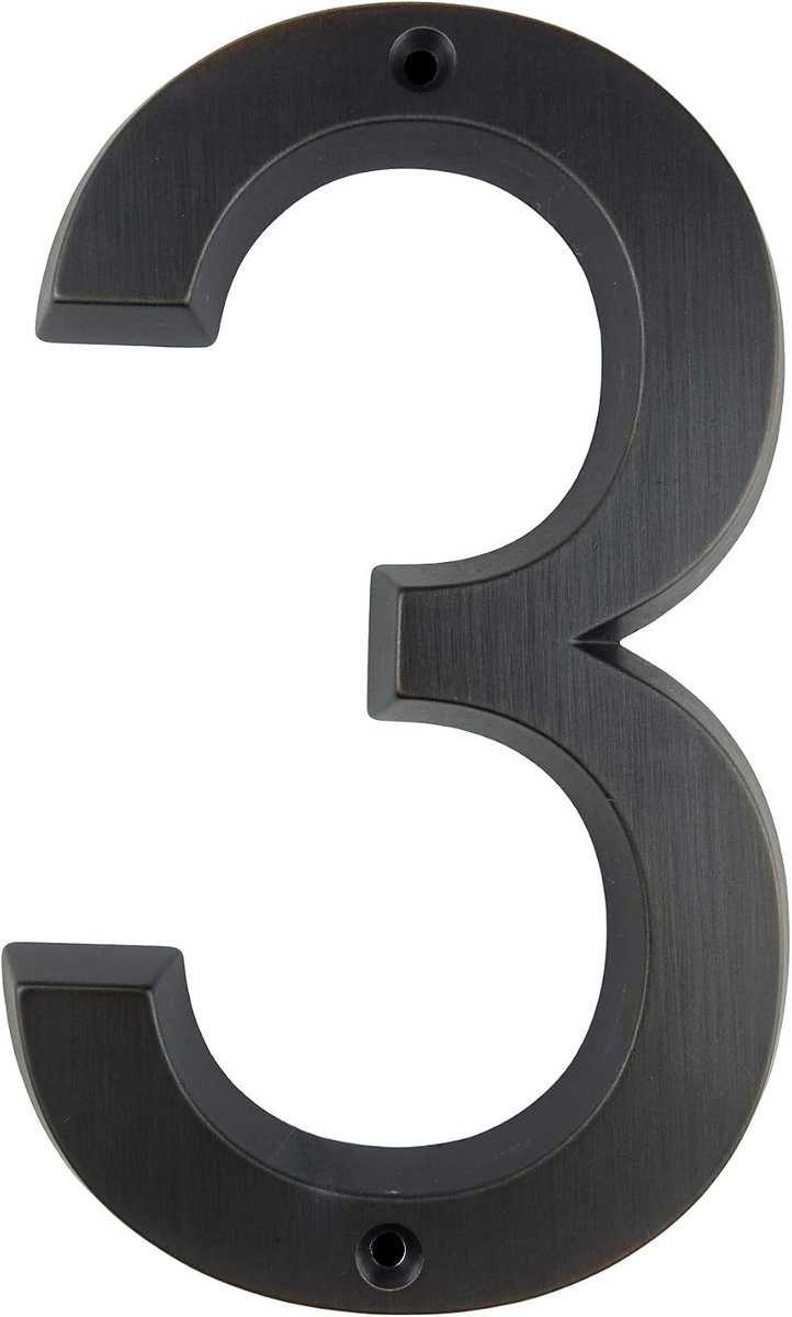 Huisnummerbord 6 Inch (15 cm) Vintage Stijl Aged Brons Afwerking Deurnummers Bewegwijzering Plaquette Straat Huisadres Cijfers, Zinklegering (3)