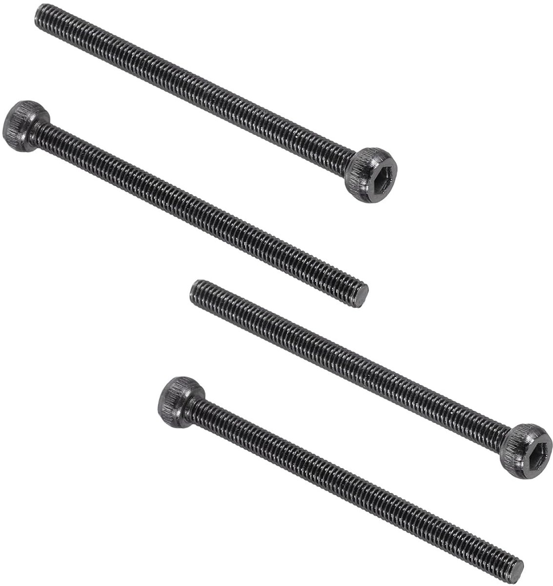 100 stuks M3 x 40 mm zeskantschroeven, 12,9 graden koolstofstaal, schroevenset, zwart oxide assortiment, machineschroeven, volledige schroefdraad, voor reparatie