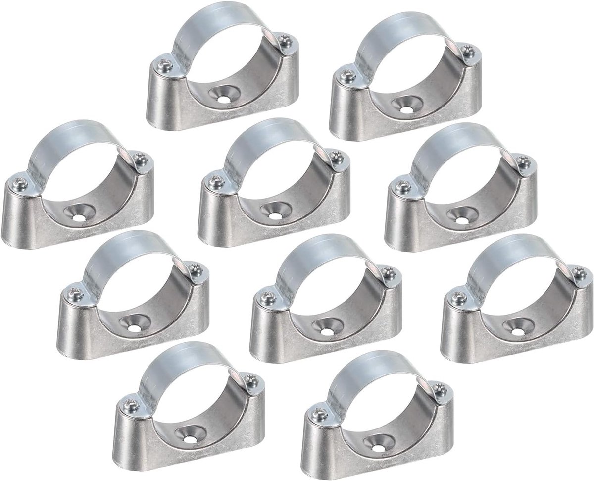 sourcing map Buishouders, buishouder, klem voor 2 inch (51 mm) buis, wandmontage, plafondmontage, stijve buisklemmen voor metaal, pvc, buis, 10 stuks