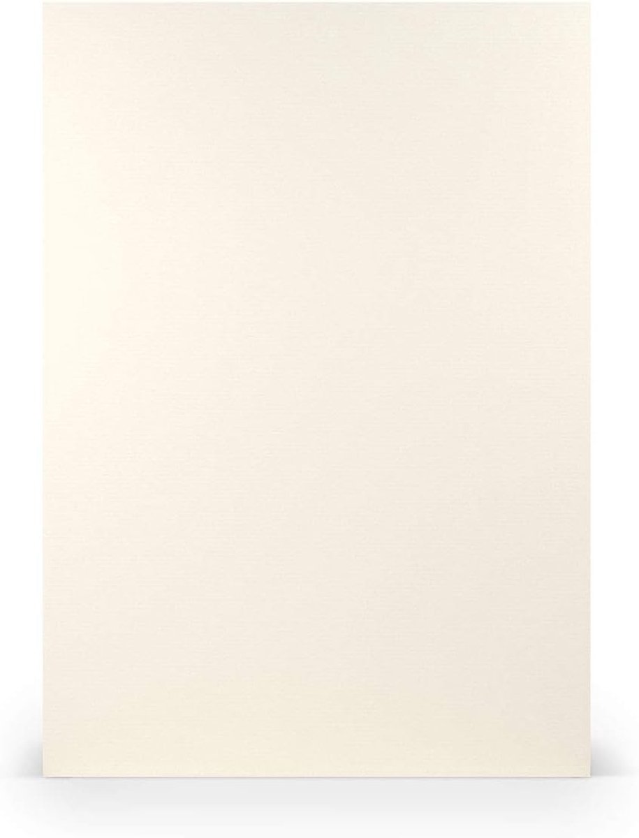 25x Bastelkarton DIN A4 - Ivoor Geribbeld Crème Geel 220 g/m² Tonkarton - Dik Knutselaarpapier in 29,7 x 21 cm Schilderen, Knutselen perfecte knutselkarton