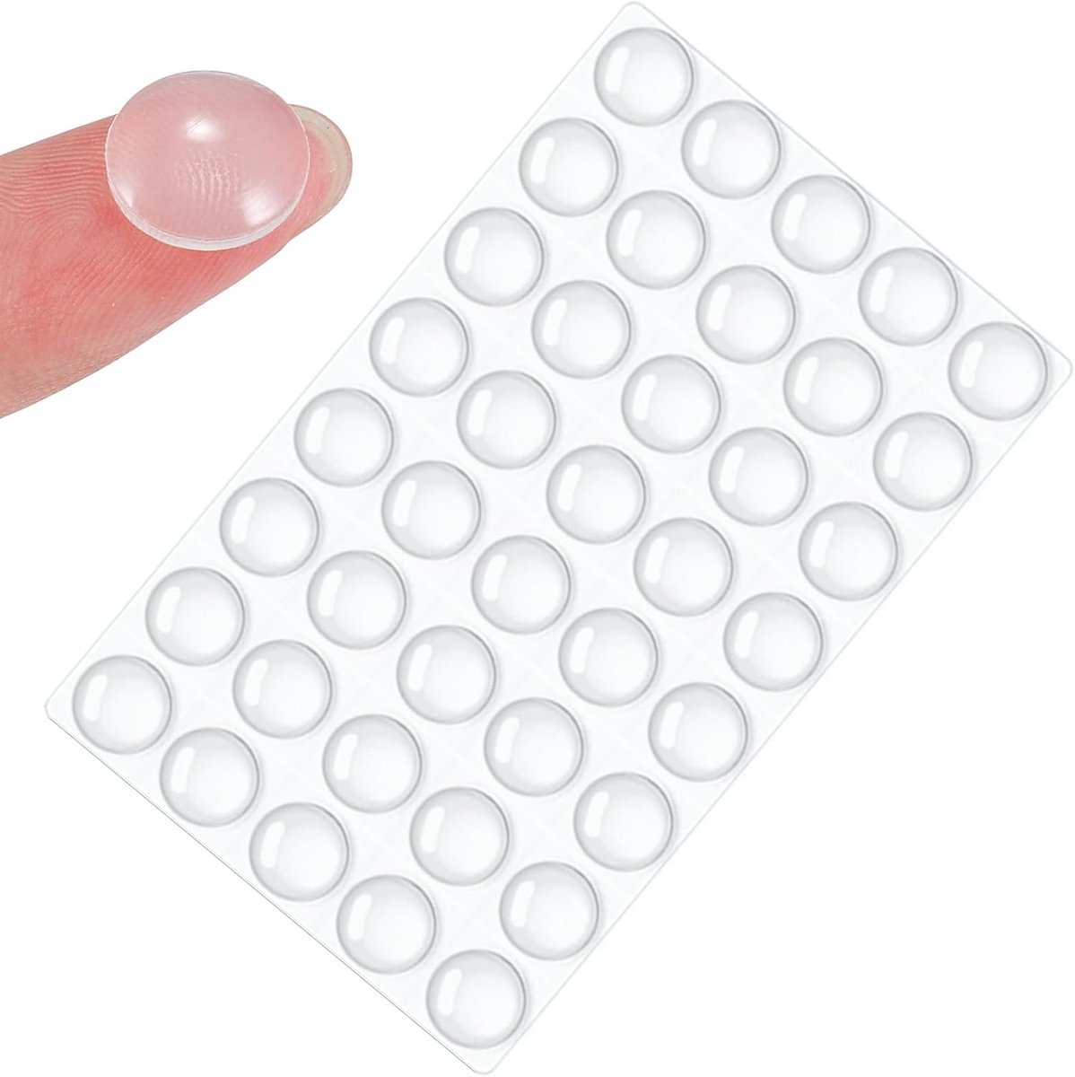 Zelfklevende deurbumpers, 40 stuks, transparante siliconen rubberen pads voor meubelladen, keukenkasten, decoratie, wandbescherming (12,7 x 3,5 mm)