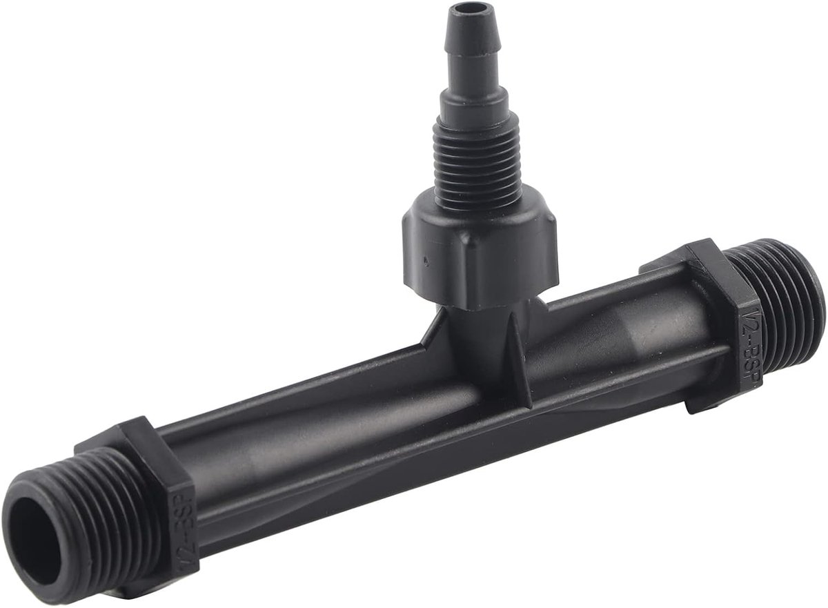 Venturi injector 1/2 inch - kunststof - voor bemesting - ideaal voor irrigatiesystemen - SnelShoppen