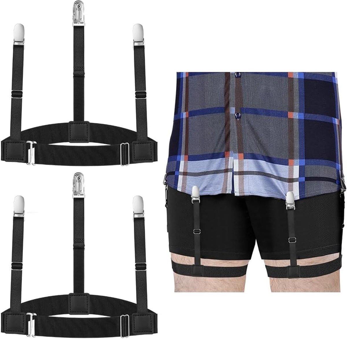Suspenders voor mannen - extra sterk 4 cm - verstelbaar en elastisch - ideaal voor elke gelegenheid - SnelShoppen