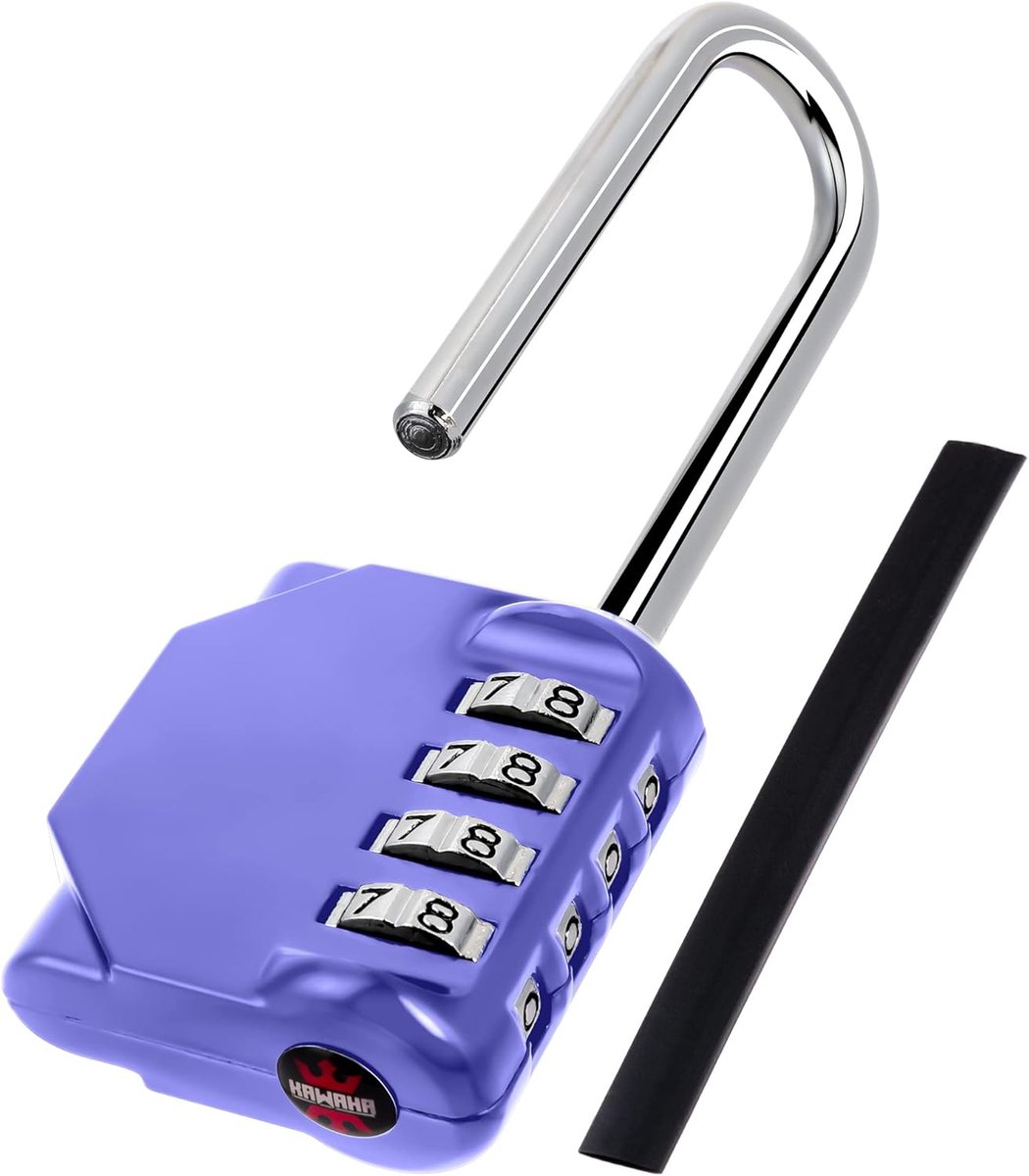 CL21VP 2.6 Inch Long Shackle Combination Lock, 4 Digit Combination Padlock Set Your Own Combination for Gym Locker - ShopVlot