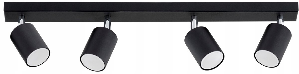 Zwarte Metalen Plafondlamp Spot GU10 - Zwart of Wit