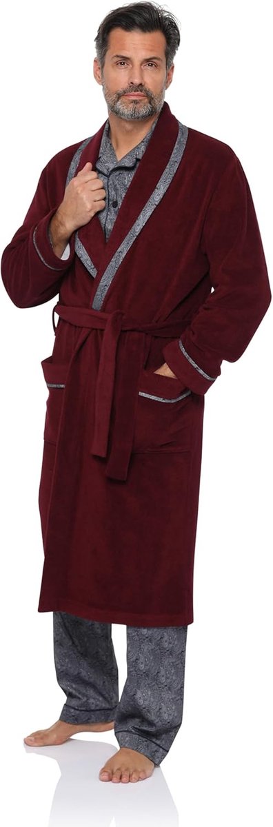 Dressing gown voor heren - elegant warm - comfortabel - ideaal voor ontspanning - SnelShoppen