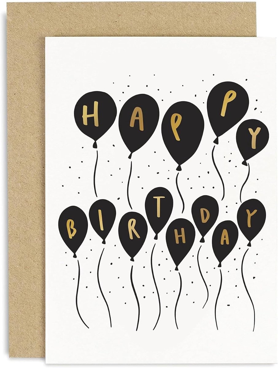 Verjaardagskaart met Ballonnen - Hoge Kwaliteit - Duurzaam Materiaal - Perfect voor een Geliefde - ShopVlot