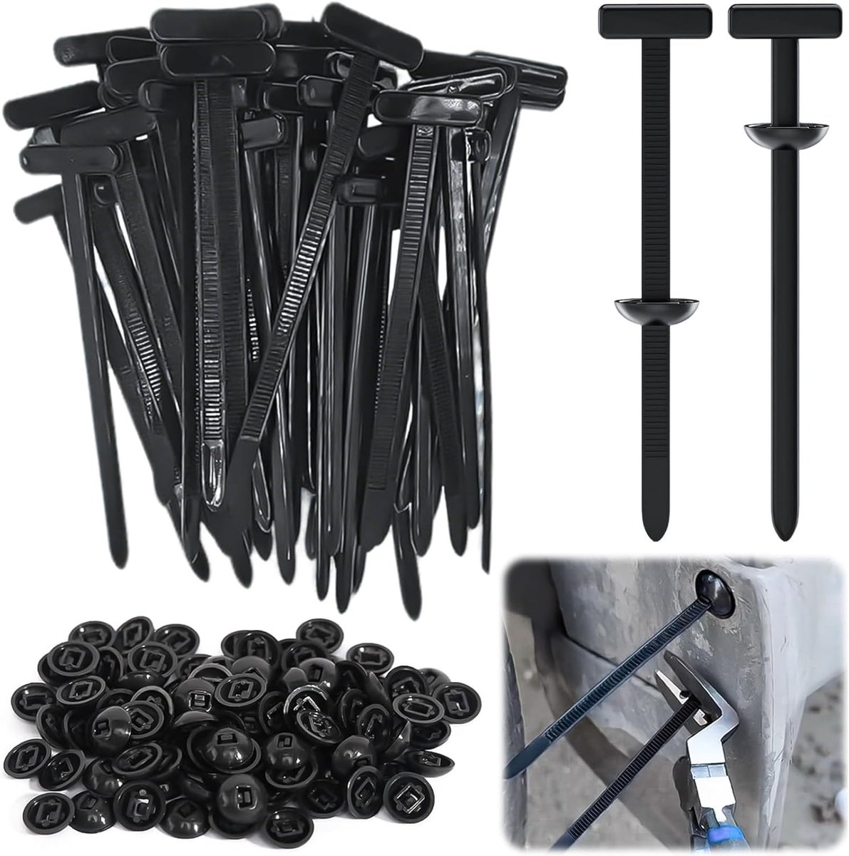 Kabelbinders 150pcs - 90mm universeel - nylon - duurzaam voor auto en tuin - ShopVlot