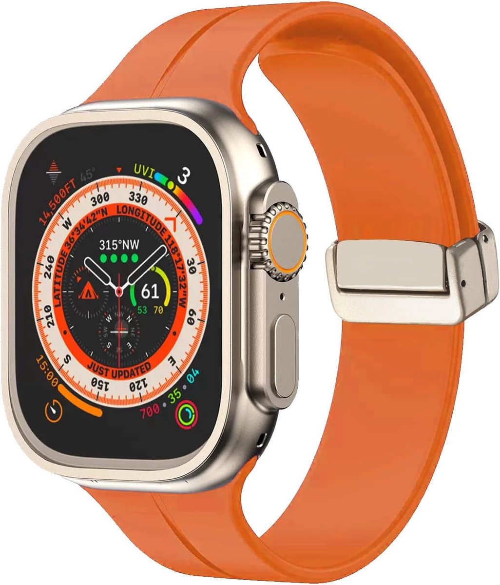 Siliconen Horlogeband 40mm 41mm - Magnetische Sluiting - Sportieve Vervangband - Ideaal voor Actieve Gebruik - ShopVlot