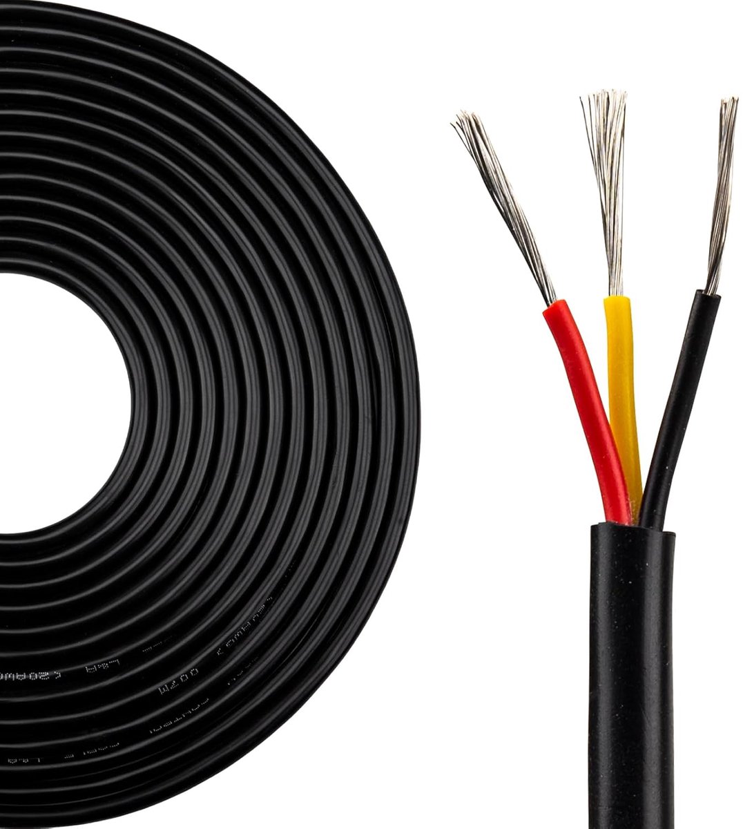 Elektrische draad 22 AWG 15.24 meter - 3 aders - tinned copper - geschikt voor diverse toepassingen - ShopVlot