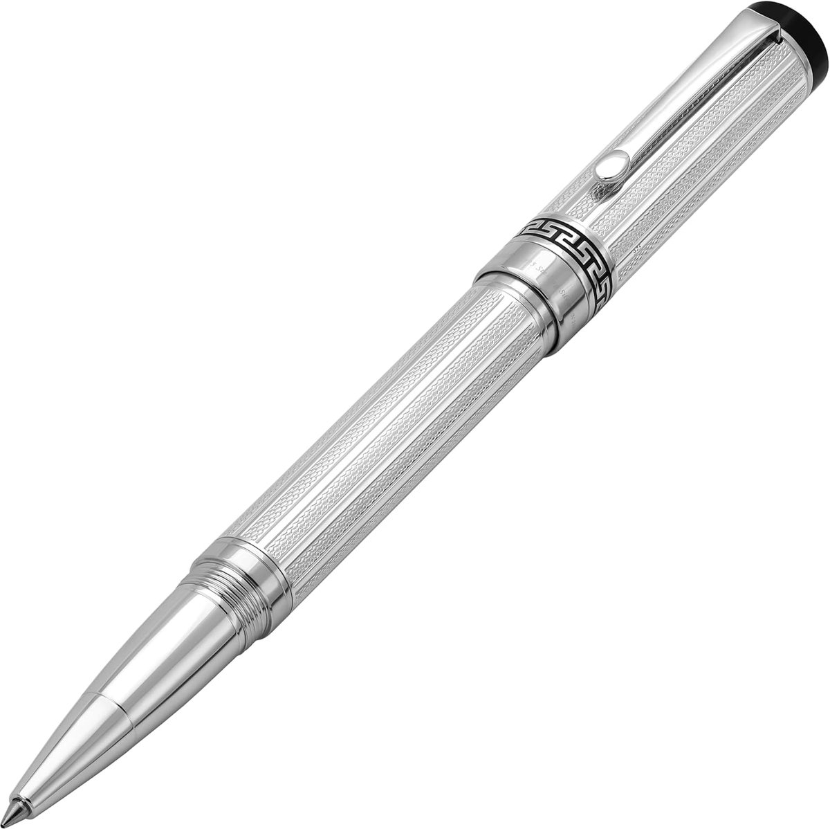 Rollerball pen fijne punt - solid 925 sterling zilver - handguilloche gravure - perfect voor luxe schrijven - ShopVlot