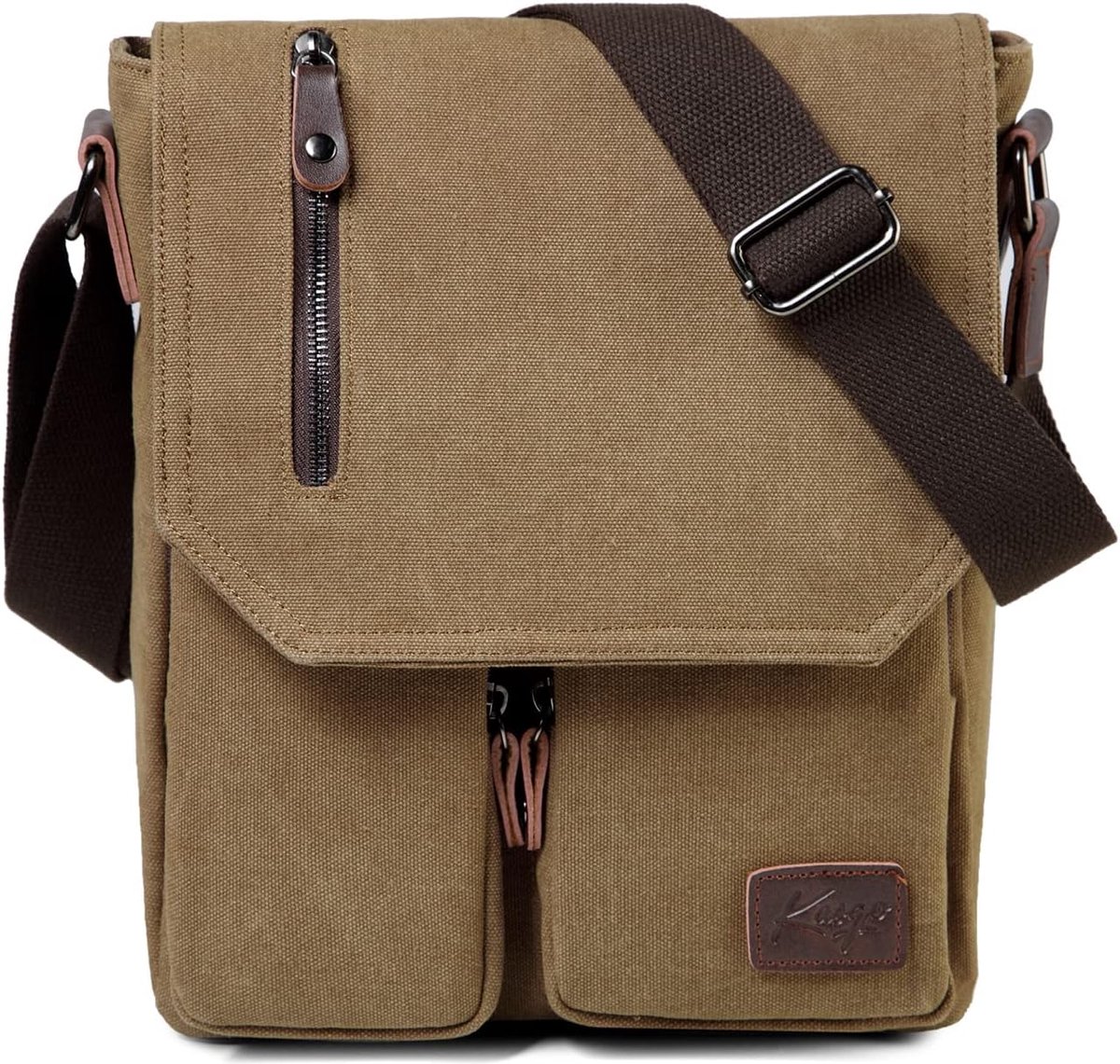 Schoudertas lichtgewicht canvas - vintage stijl - voor reizen en werk - unisex - SnelShoppen