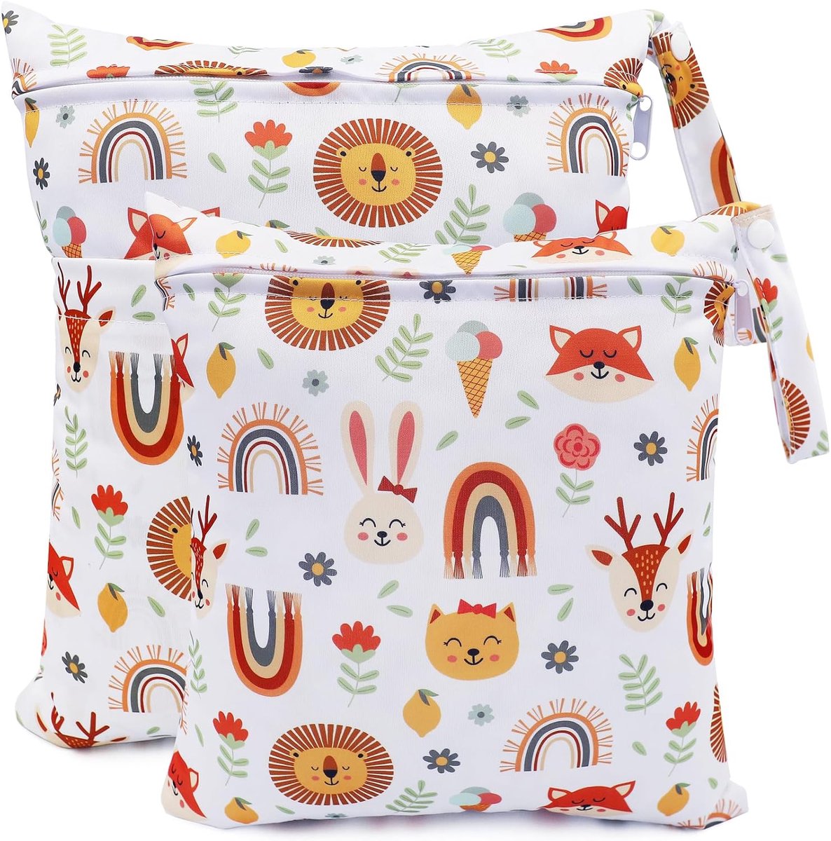 Wetbag voor kleuters - 2 stuks neuszakken - waterdicht - ideaal voor luiers en natte items - SnelShoppen