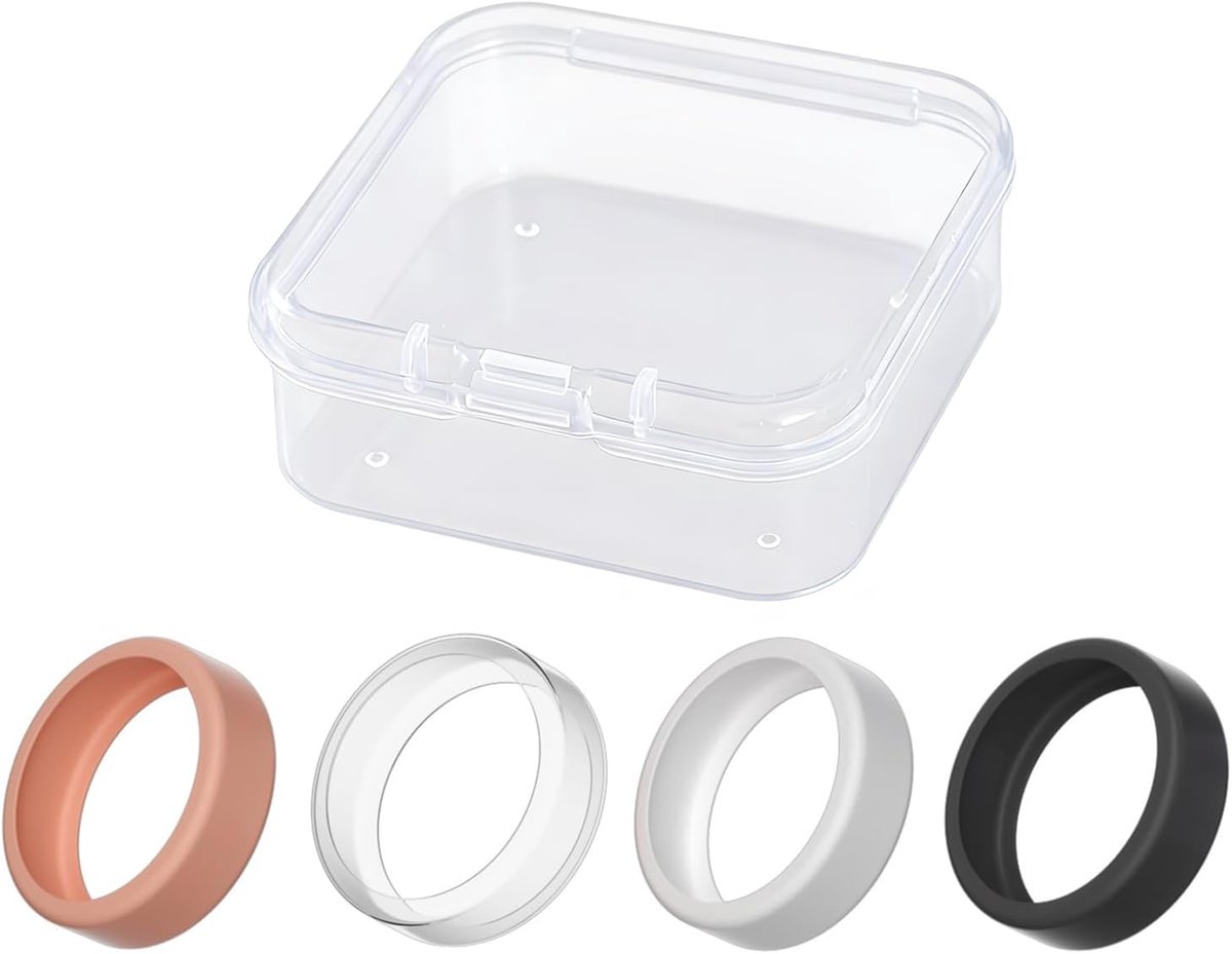 Ring beschermhoes set van 4 - krasbestendige silicone case - ringbescherming - ideaal voor werk en sport - SnelShoppen