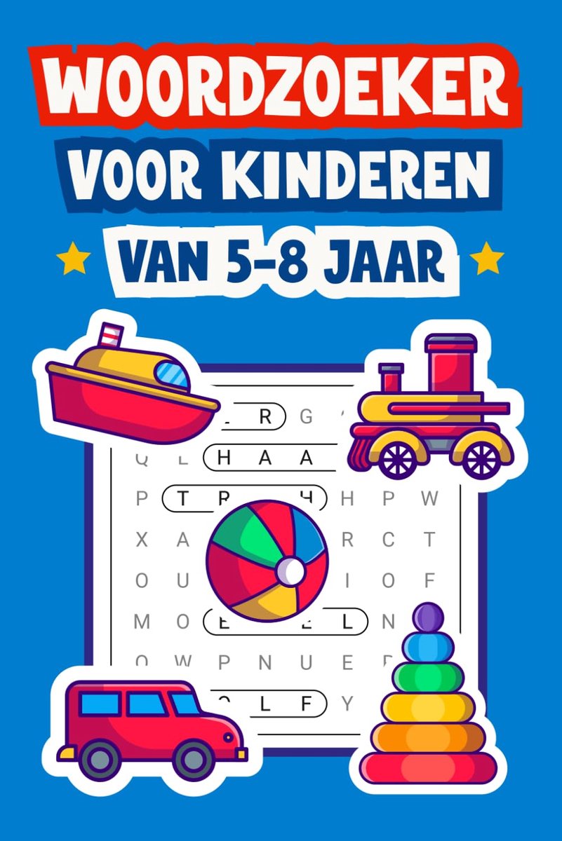Woordzoeker voor kinderen 5-8 jaar - leerzaam en uitdagend - urenlang puzzelplezier - stimuleert woordenschat - ShopVlot