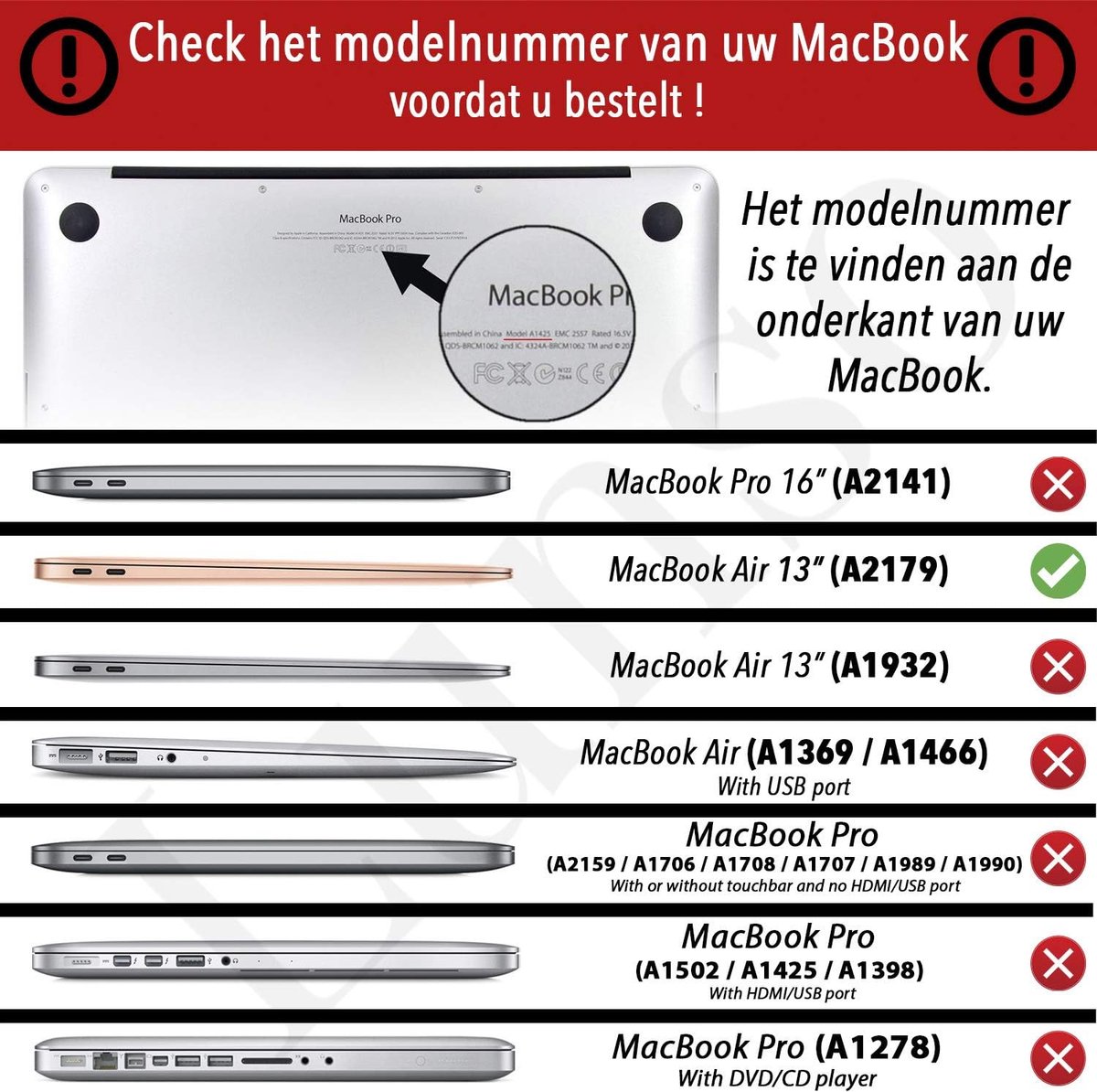 Keyboardbescherming 13 inch - Zwart - Compatibel met MacBook Air (2020) - Beschermt toetsenbord tegen stof en vuil - ShopVlot